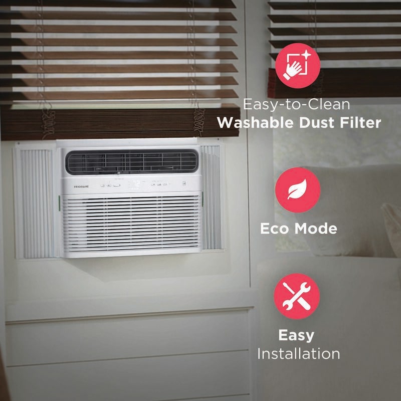 Frigidaire 12,000 BTU 230V Heat/Cool Window Air Conditioner with 3 Fan Speeds, Sleep Mode & Remote Control - White, , hires