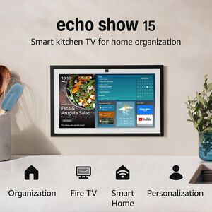 Amazon Echo Show 15 Full HD 15.6" kitchen hub for home organization, with built-in Fire TV and Alexa (Black), , hires