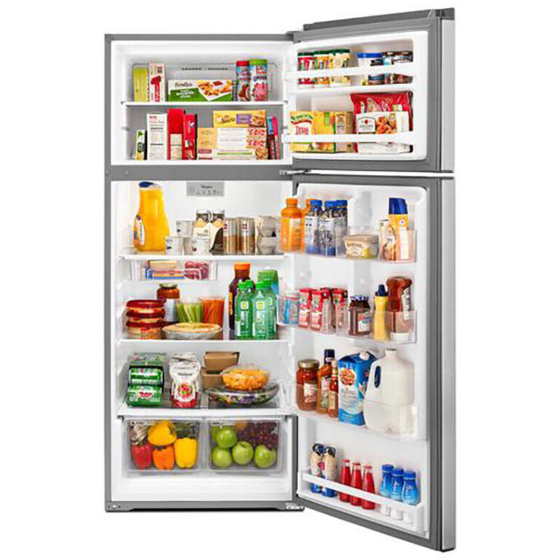Whirlpool 28 in. 17.6 cu. ft. Top Freezer Refrigerator - Stainless Steel, Stainless Steel, hires
