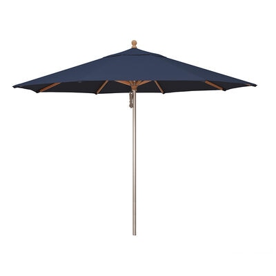 SimplyShade Ibiza 11' Octagon Wood/Aluminum Market Umbrella in Sunbrella Fabric - Cast Ocean | SSUWA811SS3S