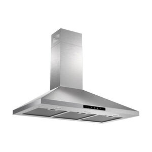 Sharp 36 in. Convertible Chimney Style Range Hood with 600 CFM, 4 Fan Speeds & 2 LED Lights - Stainless Steel, , hires