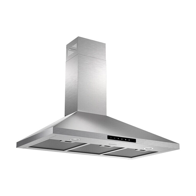 Sharp 36 in. Convertible Chimney Style Range Hood with 600 CFM, 4 Fan Speeds & 2 LED Lights - Stainless Steel, , hires