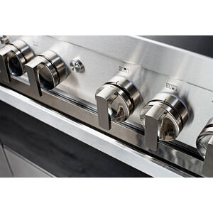 JennAir Noir Series 48 in. 6.3 cu. ft. Smart True European Convection Double Oven Dual Fuel Range with 4 Sealed Burners, Grill & Griddle - Stainless Steel, , hires