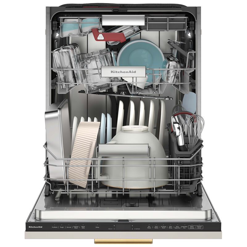 KitchenAid 24 in. Built-In Dishwasher with Top Control, 39 dBA Sound Level, 14 Place Settings & 5 Wash Cycles & Sanitize Cycle - Custom Panel Ready, Custom Panel Required, hires