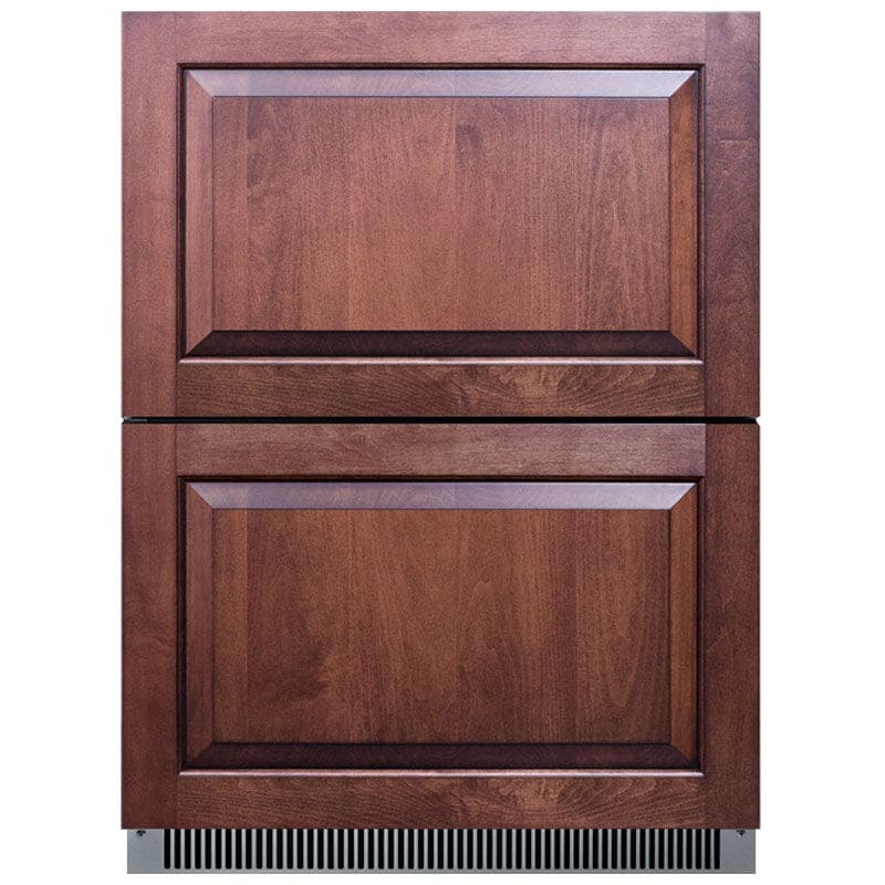 Summit 24 in. 4.8 cu. ft. Outdoor Double Refrigerator Drawers - Custom Panel Ready, , hires