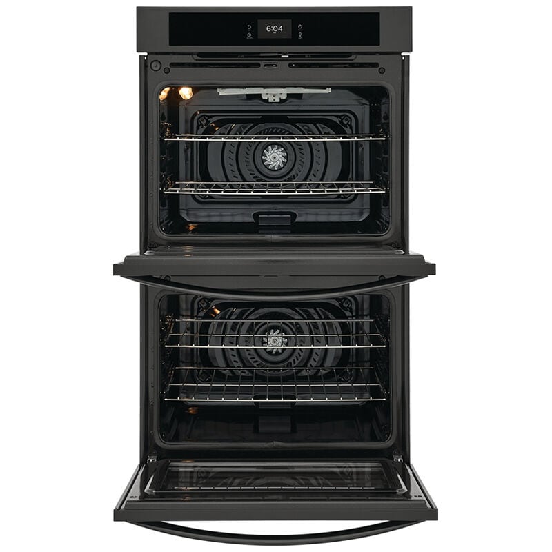 Frigidaire 30 in. 10.6 cu. ft. Top Control Electric Double Wall Oven with Standard Convection - Black, Black, hires