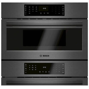 Bosch 800 Series 30 in. 6.2 cu. ft. Smart Speed Electric Microwave/Wall Oven Combo with True European Convection & Sensor Cooking - Black Stainless, , hires