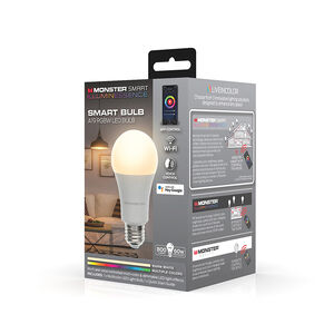 Monster Smart Illuminessence Smart Wi-Fi RGBW Light Bulb, , hires
