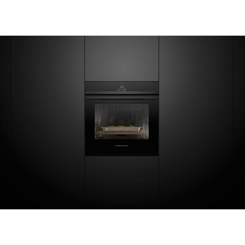 Fisher & Paykel Series 11 24 in. 3 cu. ft. Smart Steam Electric Single Wall Oven with Standard Convection - Black, , hires