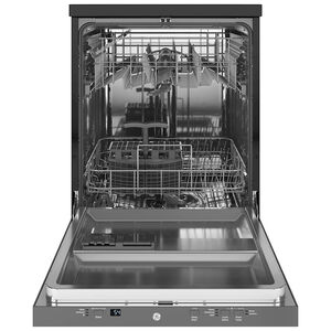 GE 24 in. Top Control Portable Dishwasher with 54 dBa Sound Level & Pocket - Stainless Steel, Stainless Steel, hires