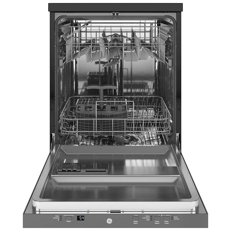 GE 24 in. Top Control Portable Dishwasher with 54 dBa Sound Level & Pocket - Stainless Steel, Stainless Steel, hires