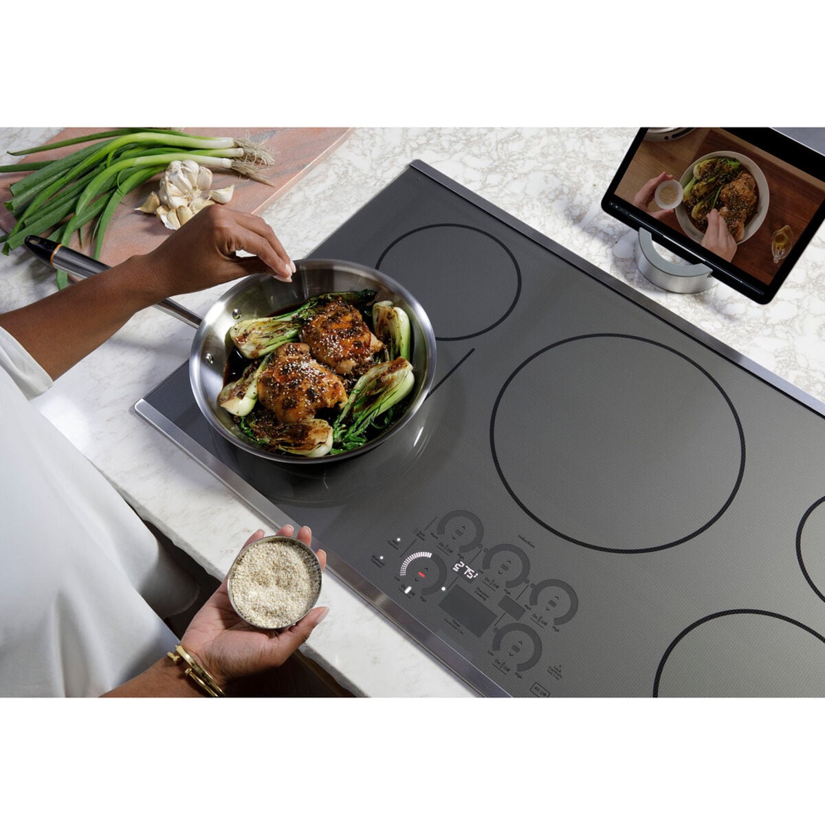 4 burner gas stove with shop induction