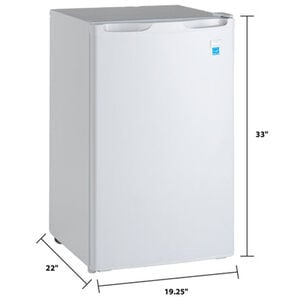 Avanti 20 in. 4.4 cu. ft. Mini Fridge with Freezer Compartment - White, White, hires