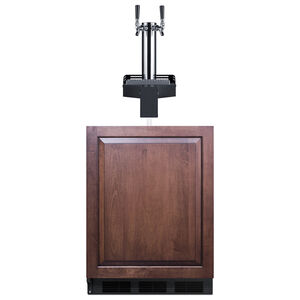 Summit 24 in. 5.8 cu. ft. Beer Dispenser with 2 Taps - Custom Panel Ready, , hires
