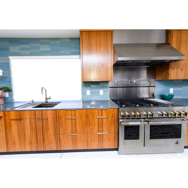 JennAir Pro-Style 48 in. Ducted Canopy Pro Style Style Range Hood with 1200 CFM, 4 Fan Speeds & 3 Halogen Lights - Stainless Steel, , hires