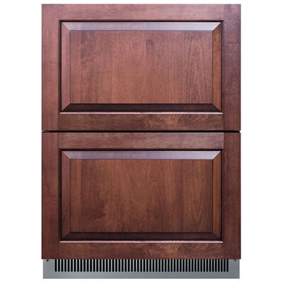 Summit 24 in. 4.8 cu. ft. Outdoor Double Refrigerator Drawers - Custom Panel Ready | ADRD24PNR