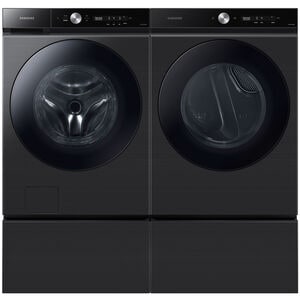 Samsung Bespoke 27 in. 7.6 cu ft. Smart Stackable Gas Dryer with Super Speed Dry, AI Smart Dial, Sensor Dry, Sanitize & Steam Cycle - Brushed Black, Brushed Black, hires
