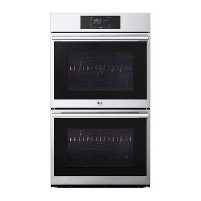 LG Studio 30" 9.4 Cu. Ft. Electric Smart Double Wall Oven with True European Convection & Self Clean - Stainless Steel | WDES9428F