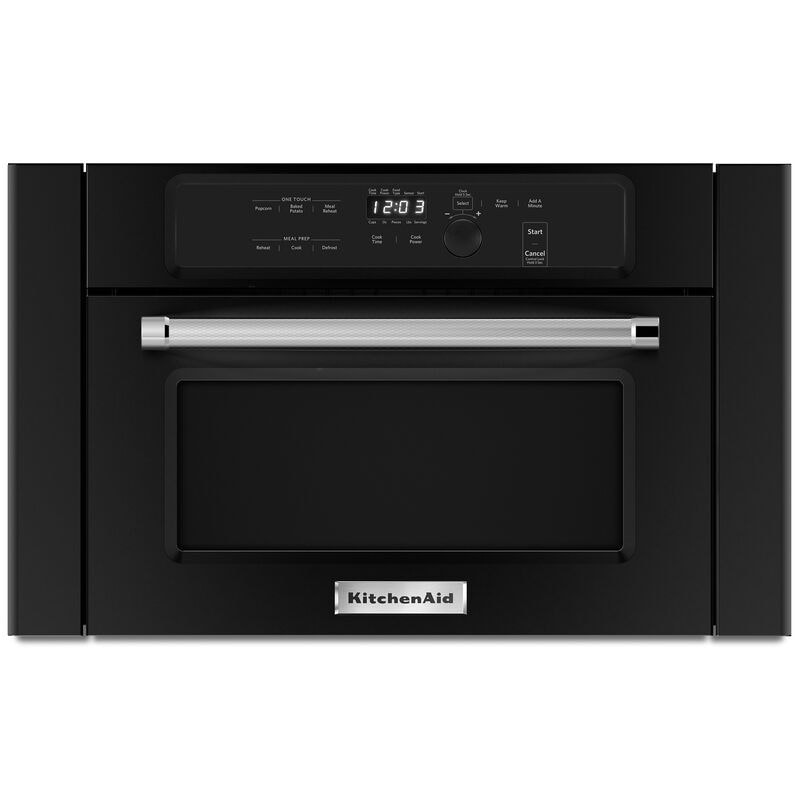 KitchenAid 24 in. 1.4 cu. ft. 1000W Built-In Microwave with Sensor Cooking - Black, Black, hires