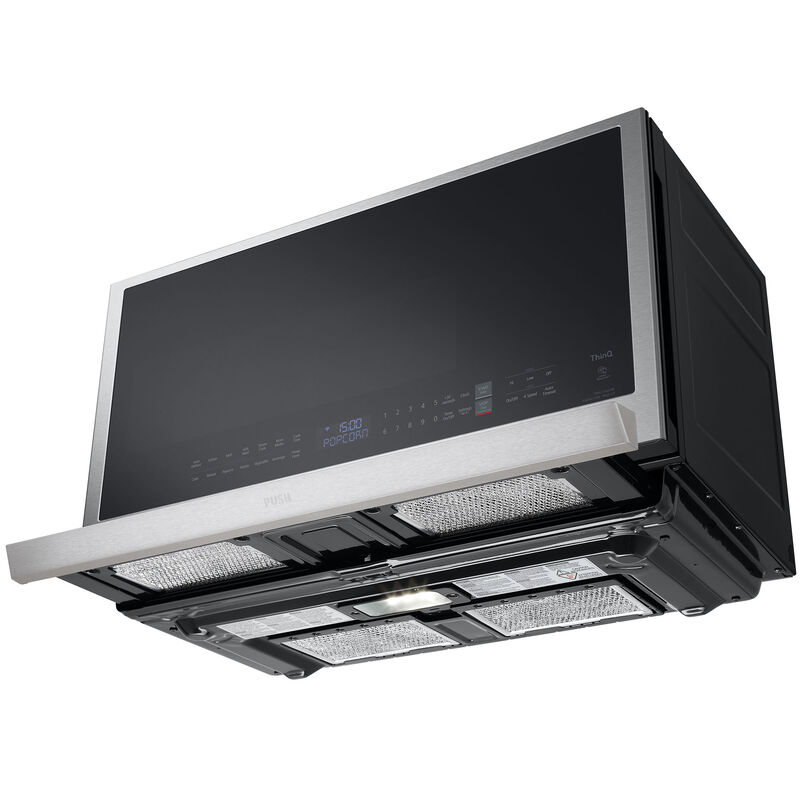 LG 30 in. 2.1 cu. ft. 1050W Smart Over-the-Range Microwave with 400 CFM & Sensor Cooking - PrintProof Stainless Steel, PrintProof Stainless Steel, hires