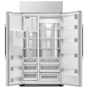 Dacor 42 in. 24 cu. ft. Built-In Smart Counter Depth Side by Side Refrigerator with Ice & Water Dispenser - Silver Stainless, , hires