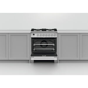 Fisher & Paykel Series 9 Classic 30 in. 3.5 cu. ft. Convection Oven Freestanding Dual Fuel Range with 4 Sealed Burners - White, , hires