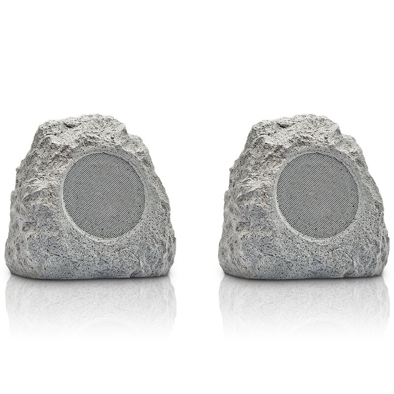 ION Glow Stone Rechargeable Wireless Outdoor LED Rock Speakers - Pair, , hires