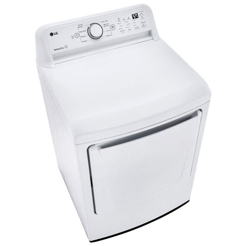 LG 27 in. 7.3 cu. ft. Electric Dryer with Sensor Dry Technology & Solid White Door Trim - White, , hires