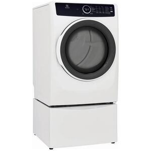 Electrolux 400 Series 27 in. 8.0 cu. ft. Stackable Electric Dryer with 7 Dry Programs, 6 Dry Options, Sanitize Cycle & Wrinkle Care - White, White, hires