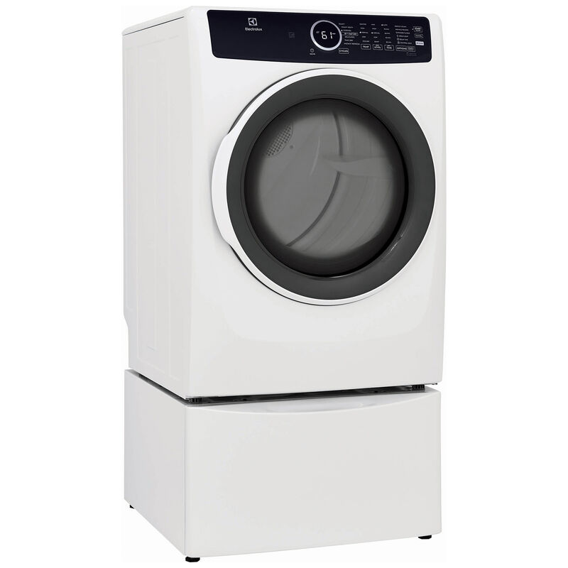 Electrolux 400 Series 27 in. 8.0 cu. ft. Stackable Electric Dryer with 7 Dry Programs, 6 Dry Options, Sanitize Cycle & Wrinkle Care - White, White, hires