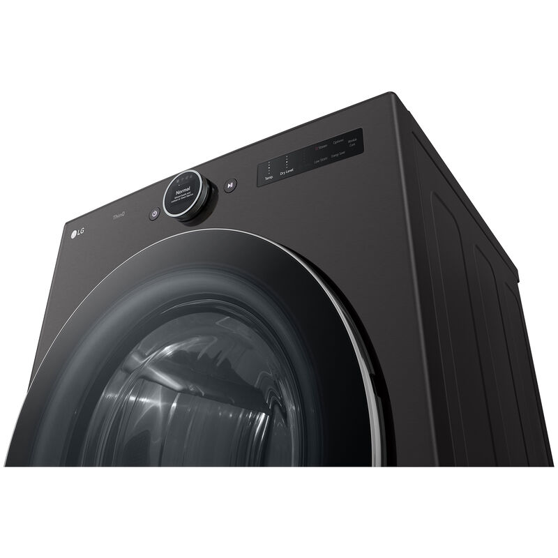 LG 27 in. 7.4 cu. ft. Electric Smart Dryer with 23 Dryer Programs, 11 Dry Options, Wrinkle Care & Sensor Dry - Black Steel, , hires