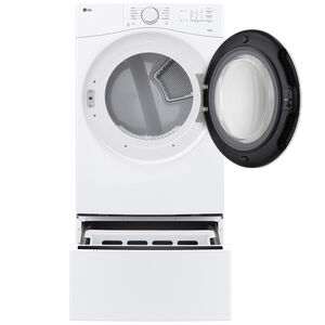 LG 27 in. 7.4 cu. ft. Smart Stackable Electric Dryer with Sensor Dry & AI Dry - White, , hires