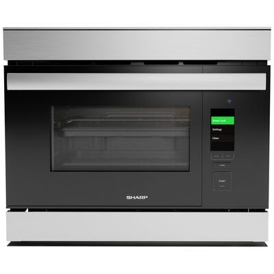 Sharp 24 in. 1.1 cu. ft. Electric Smart Wall Oven with Standard Convection & Steam Clean - Stainless Steel | SSC2489GS