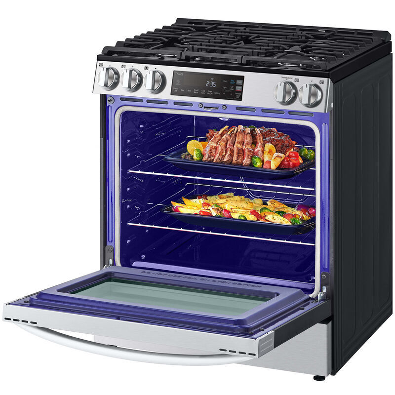 LG 30 in. 5.8 cu. ft. Smart Slide-In Gas Range with 5 Sealed Burners - PrintProof Stainless Steel, , hires