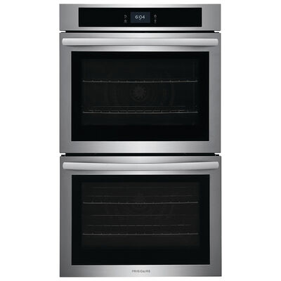 Frigidaire 30 in. 10.6 cu. ft. Top Control Electric Double Wall Oven with Standard Convection - Stainless Steel | FCWD3027AS