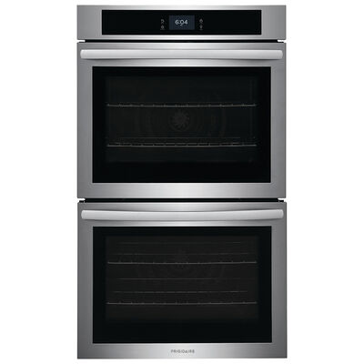 Frigidaire 30" 10.6 Cu. Ft. Electric Double Wall Oven with Standard Convection & Self Clean - Stainless Steel | FCWD3027AS