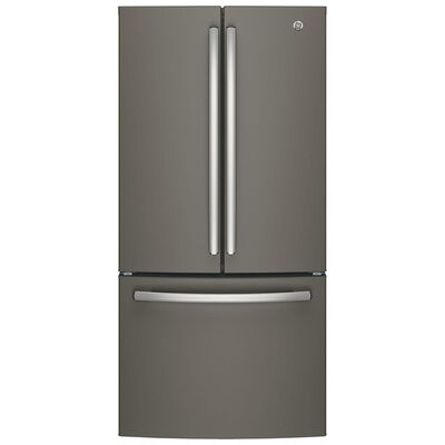 GE 33 in. 18.6 cu. ft. Counter Depth French Door Refrigerator with Internal Water Dispenser - Slate | GWE19JMLES