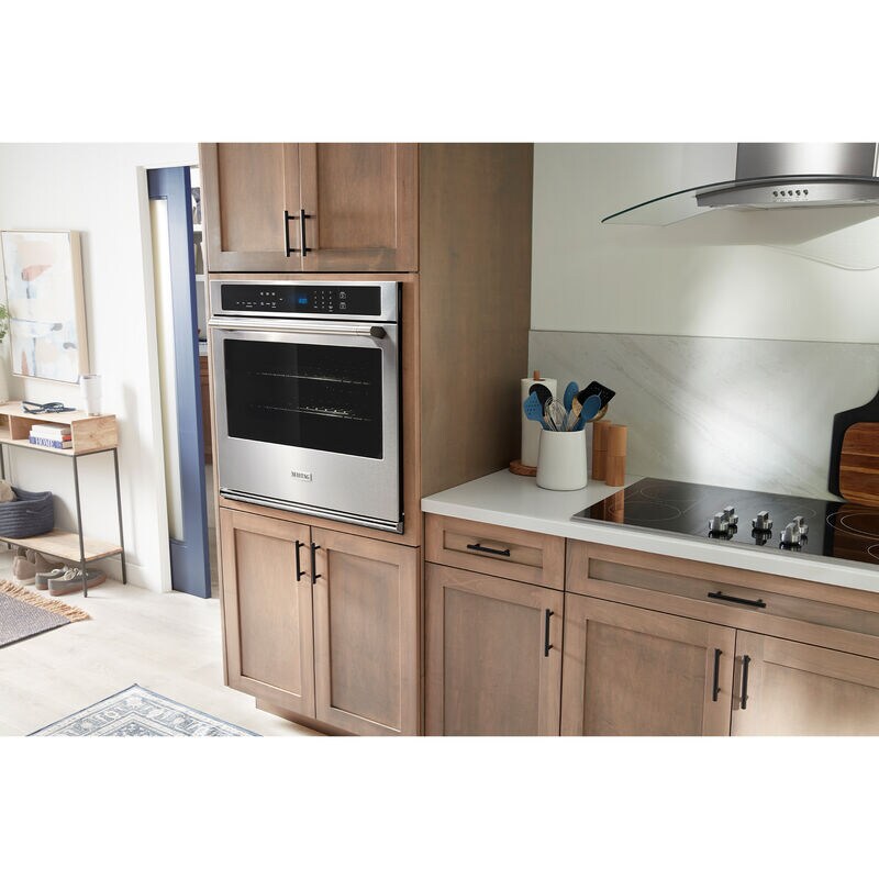Maytag 30 in. 5 cu. ft. Electric Single Wall Oven with True European Convection - Fingerprint Resistant Stainless Steel, , hires