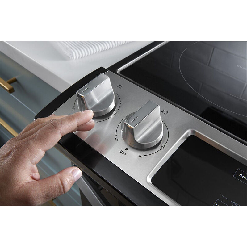 Whirlpool 30 in. 4.8 cu. ft. Slide-In Electric Range with Radiant Burners - Black, Black, hires