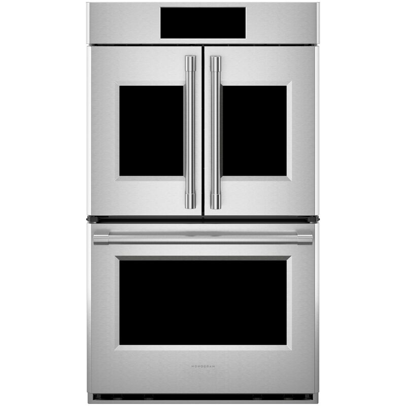 Monogram Statement Series 30 in. 10.0 cu. ft. Smart Top Control Electric Double Wall Oven with True European Convection - Stainless Steel, , hires