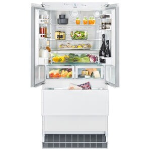 Liebherr 36 in. 19.5 cu. ft. Built-In Counter Depth 4-Door French Door Refrigerator with Ice Maker - Custom Panel Ready, , hires