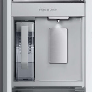 Samsung Bespoke 36 in. 30.1 cu. ft. Smart French Door Refrigerator with Beverage Center & Internal Water Dispenser - White Glass, White Glass, hires