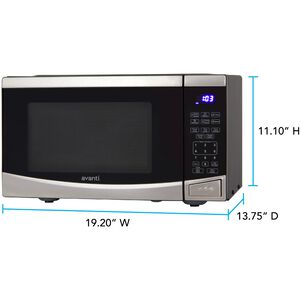 Avanti 19 in. 0.9 cu. ft. 900W Countertop Microwave - Stainless Steel, , hires