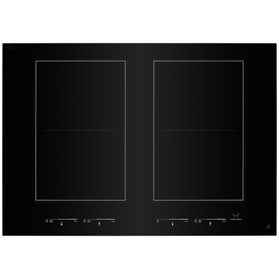 JennAir Oblivian Glass 30 in. 4-Burner Induction Cooktop with Simmer Burner & Power Burner - Black | JIC4730HB
