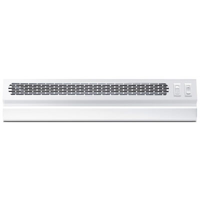 Summit 18 in. Ductless Slide-Out Style Range Hood with 2 Fan Speeds & 2 LED Lights - White | HRTX18WPTC