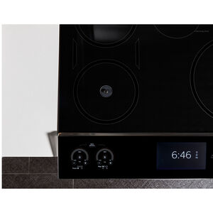 GE Profile 30 in. 5.3 cu. ft. Smart Air Fry True European Convection Slide-In Electric Range with 5 Induction Burners - Stainless Steel, , hires