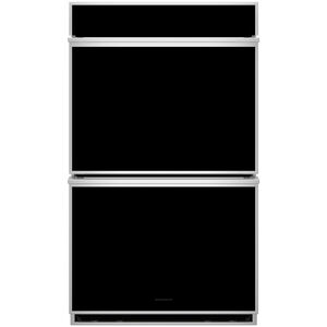 Monogram Minimalist Series 30 in. 10.0 cu. ft. Smart Top Control Electric Double Wall Oven with True European Convection - Stainless Steel, , hires