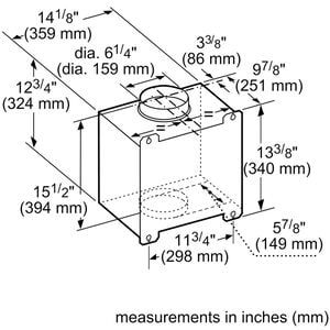 Bosch 600 CFM Inline Blower for Range Hoods, , hires