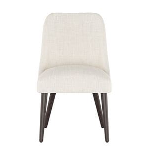 Skyline Furniture Modern Mid Century Dining Chair in Linen Fabric - Talc, , hires