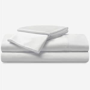 BEDGEAR Hyper-Cotton Split Cal King Size Sheet Set (Ideal for Adj. Bases) - Bright White, Bright White, hires